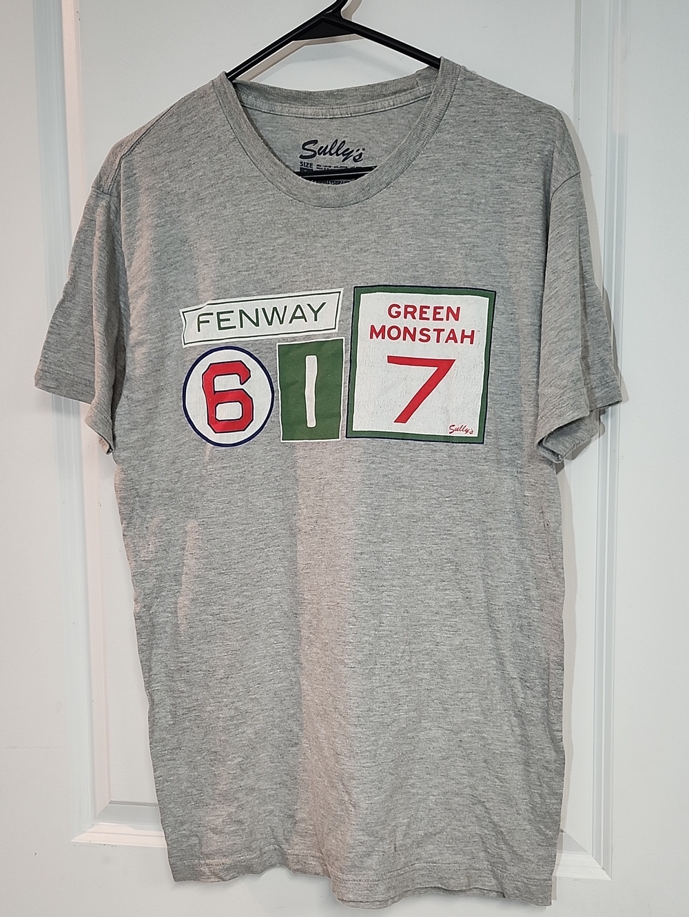 Shully's Grey Short-Sleeve 'Fenway 617 Green Monstah' Graphic Tee
